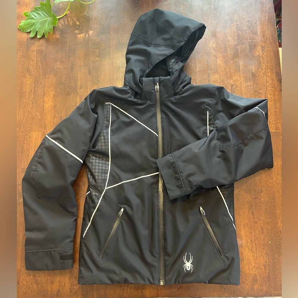Spyder Black Kids Puffer Ski Jacket Size 14